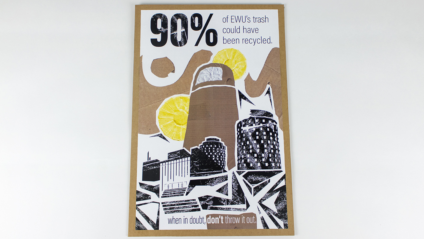 EWU Poster Printed and mounted on cardboard backing